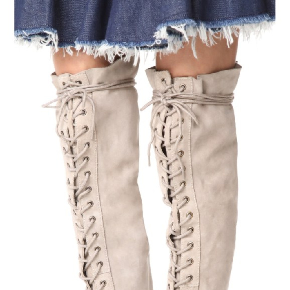 ๐๏ธ Tennessee Lace Up Luxe Sued Boots Free People - Picture 4 of 8